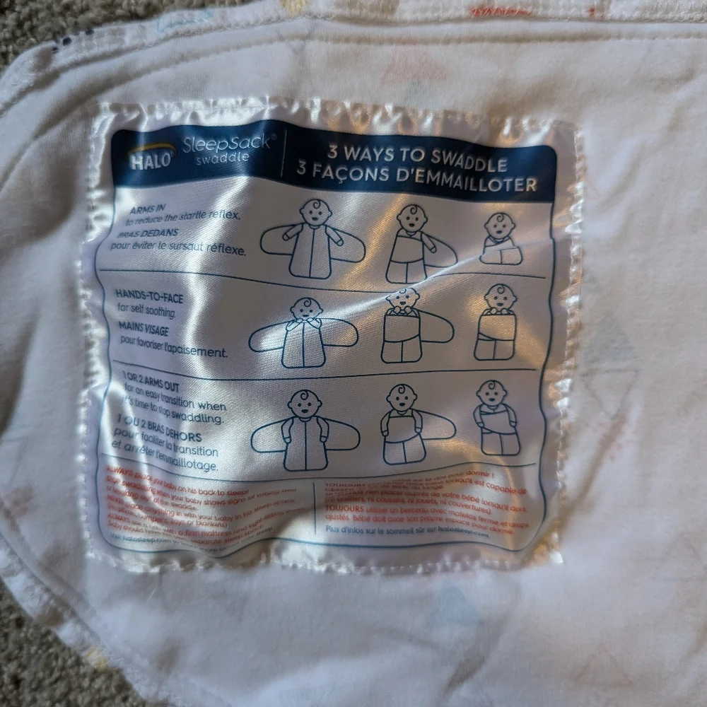 Halo Multicolor Triangle Sleep Sack in White